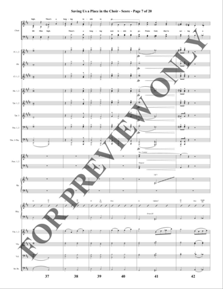 Southern Gospel Songs, Volume 2 - Orchestration Choir scores gallery preview page 8