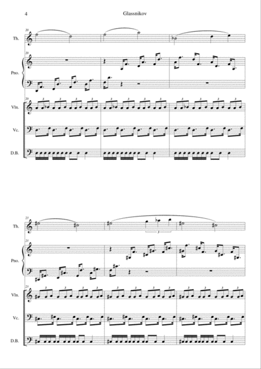 Glassnikov Small Ensemble scores gallery preview page 4