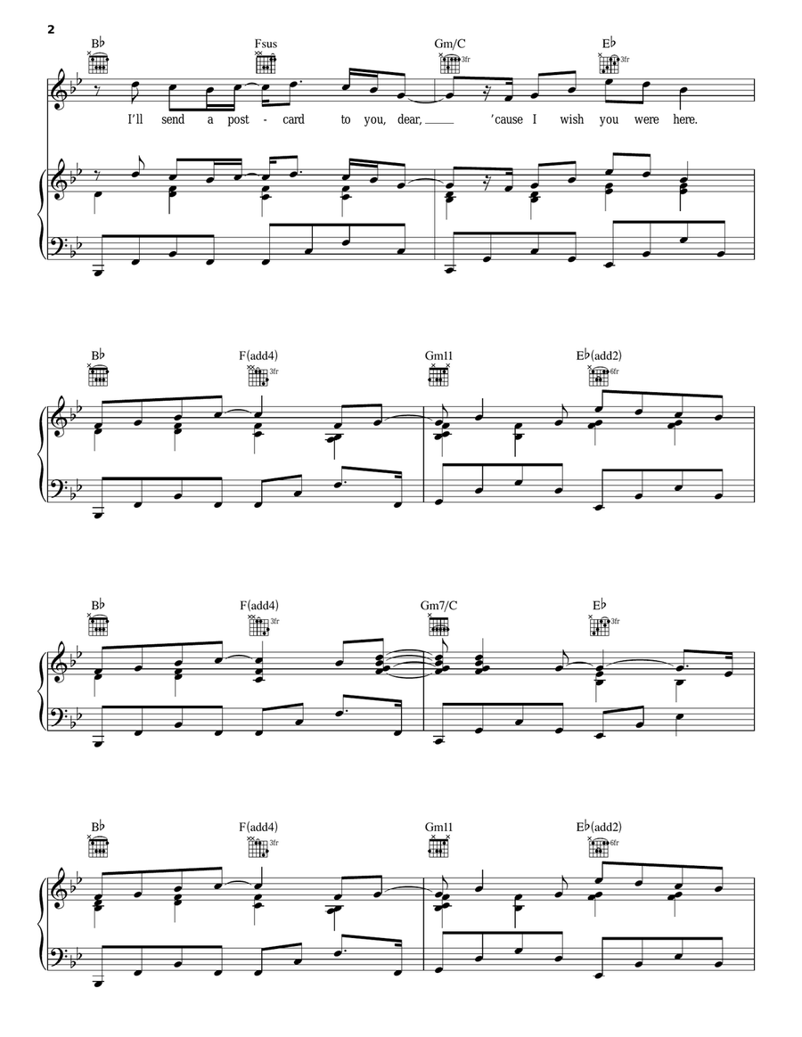 Vanilla Twilight Piano, Vocal, Guitar scores gallery preview page 2