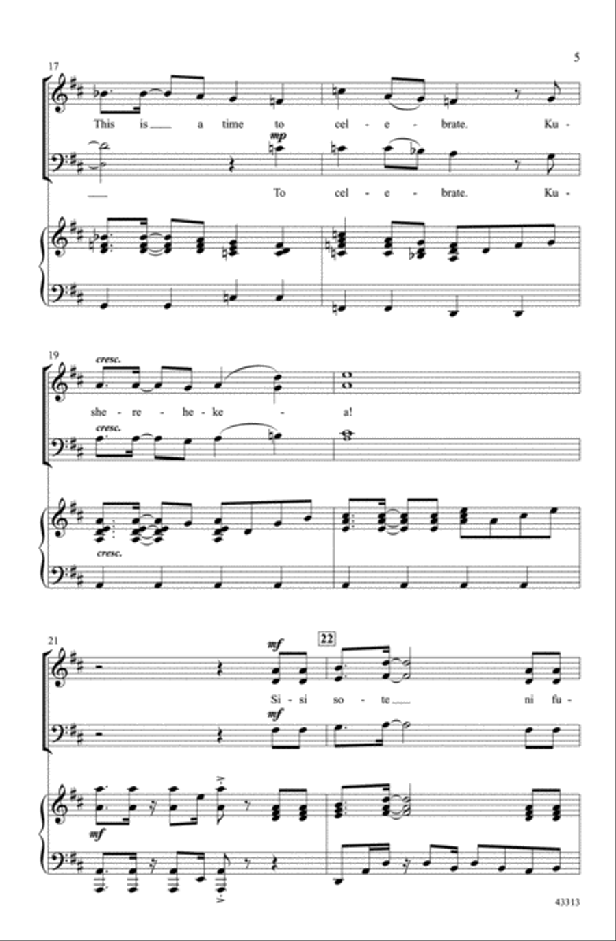 Sisi Sote Sisi Sote Choir scores gallery preview page 4