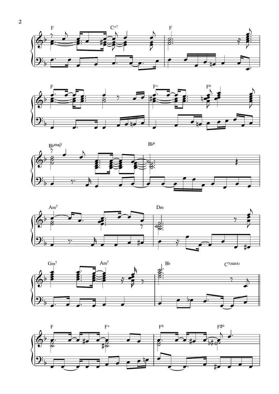 For Once In My Life Piano Solo scores gallery preview page 2