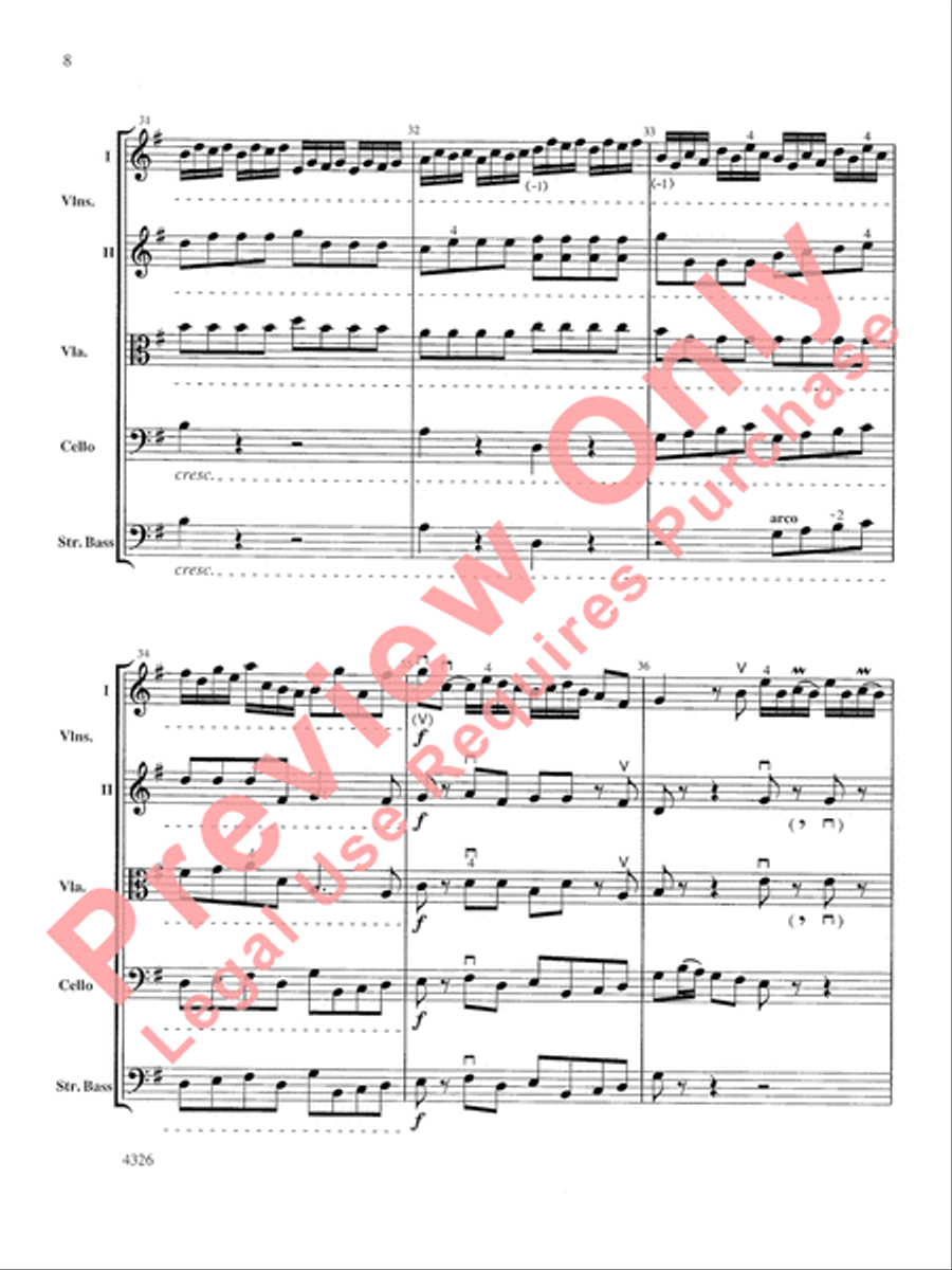 Fiocco Allegro String Orchestra scores gallery preview page 9