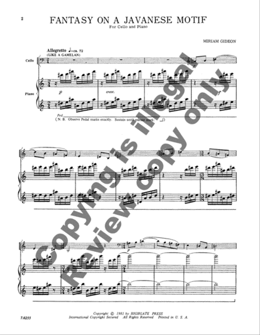 Fantasy on a Javanese Motif Piano scores gallery preview page 7