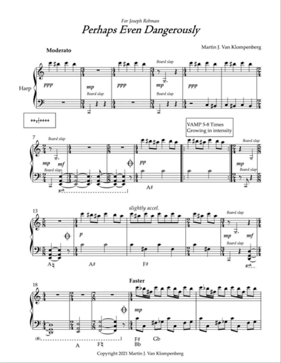 Perhaps Even Dangerously Harp scores gallery preview page 4