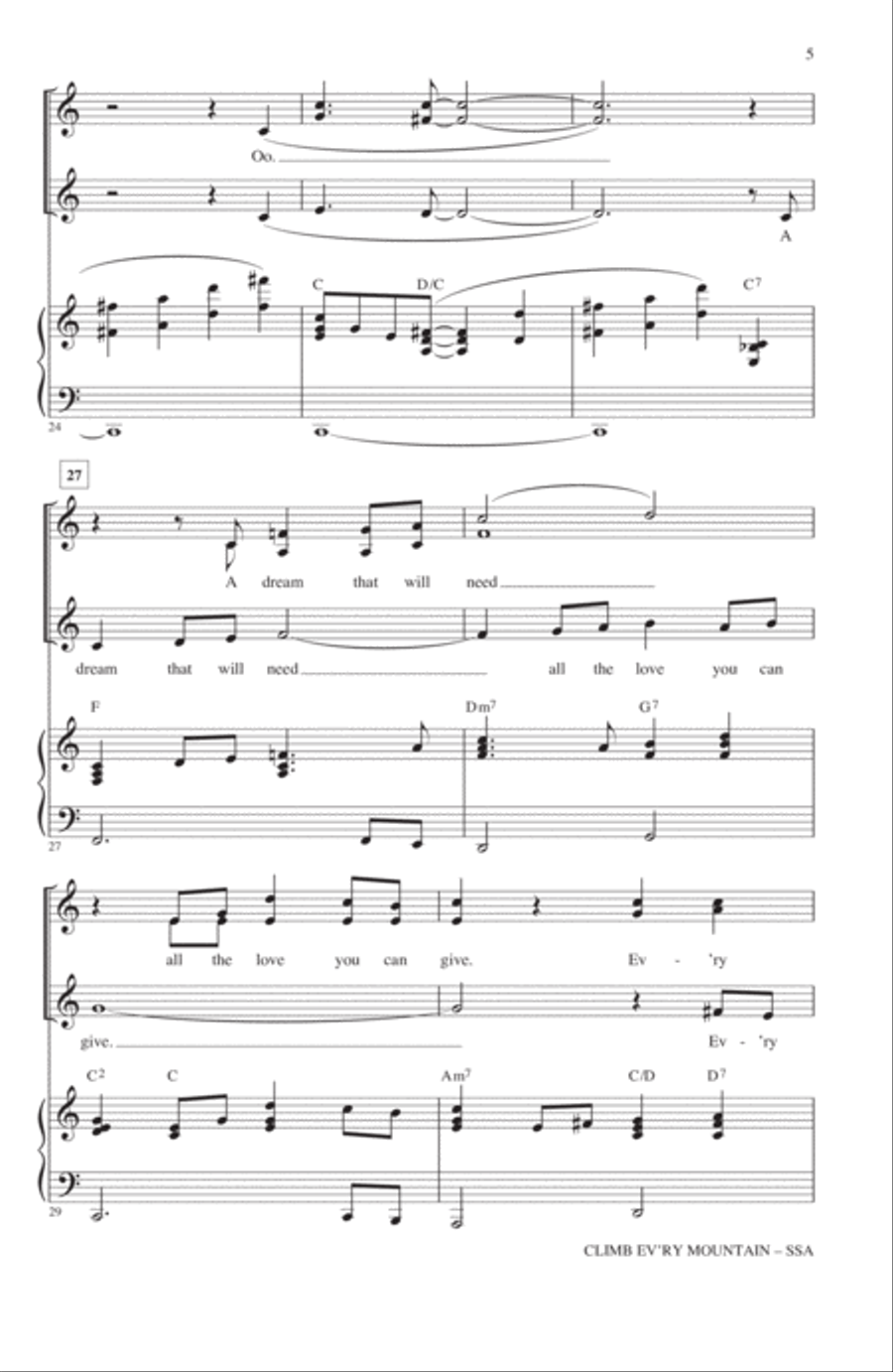 Climb Ev'ry Mountain SSA scores gallery preview page 4