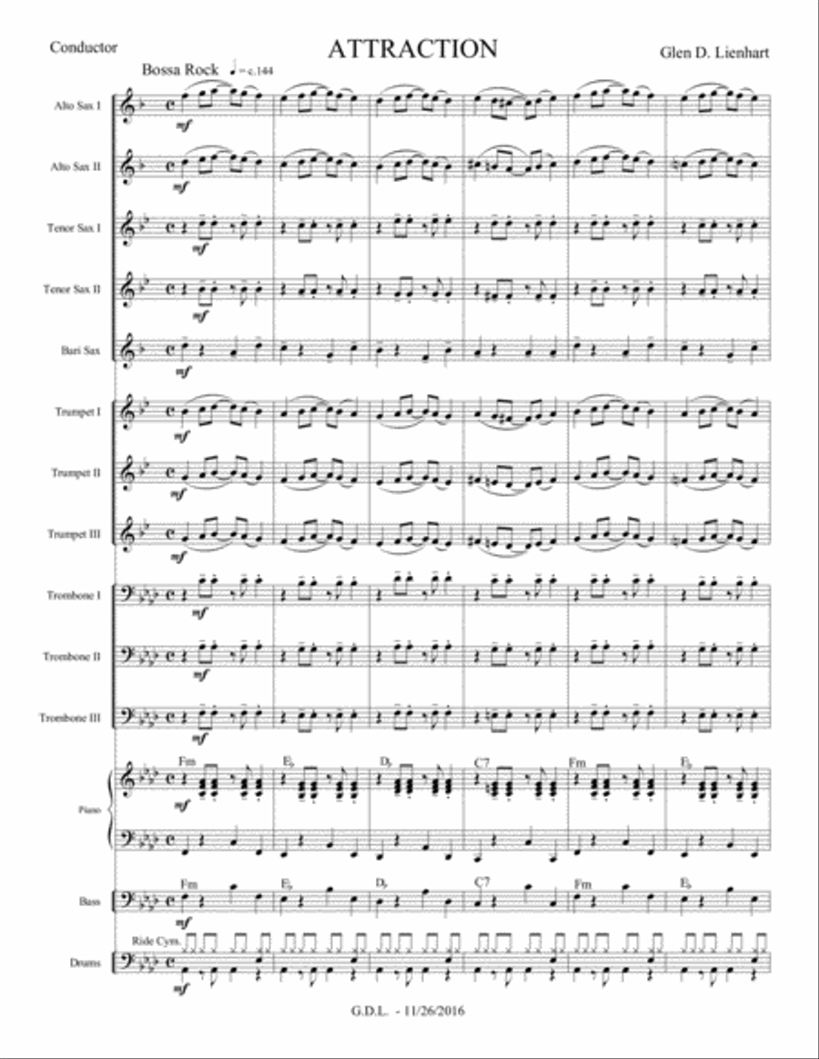Attraction Jazz Ensemble scores gallery preview page 1