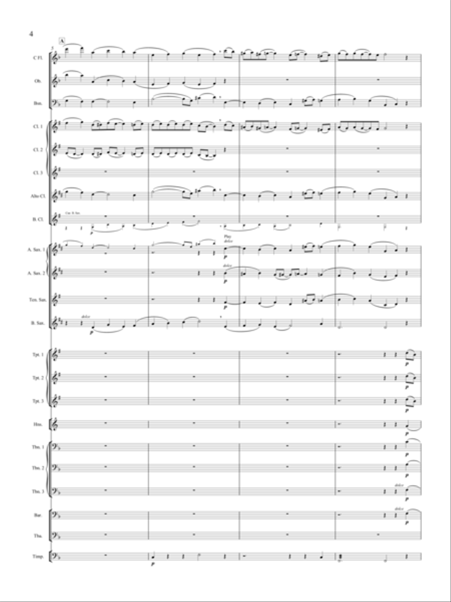 Es ist ein Ros' entsprungen (Downloadable Additional Full Score) Concert Band scores gallery preview page 3