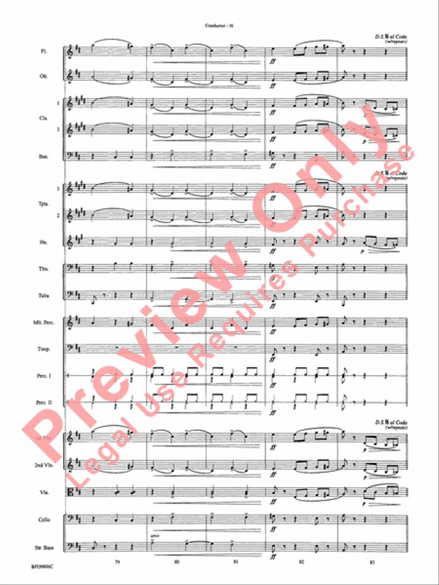 Waltz of the Flowers (from The Nutcracker Suite) Full Orchestra scores gallery preview page 19
