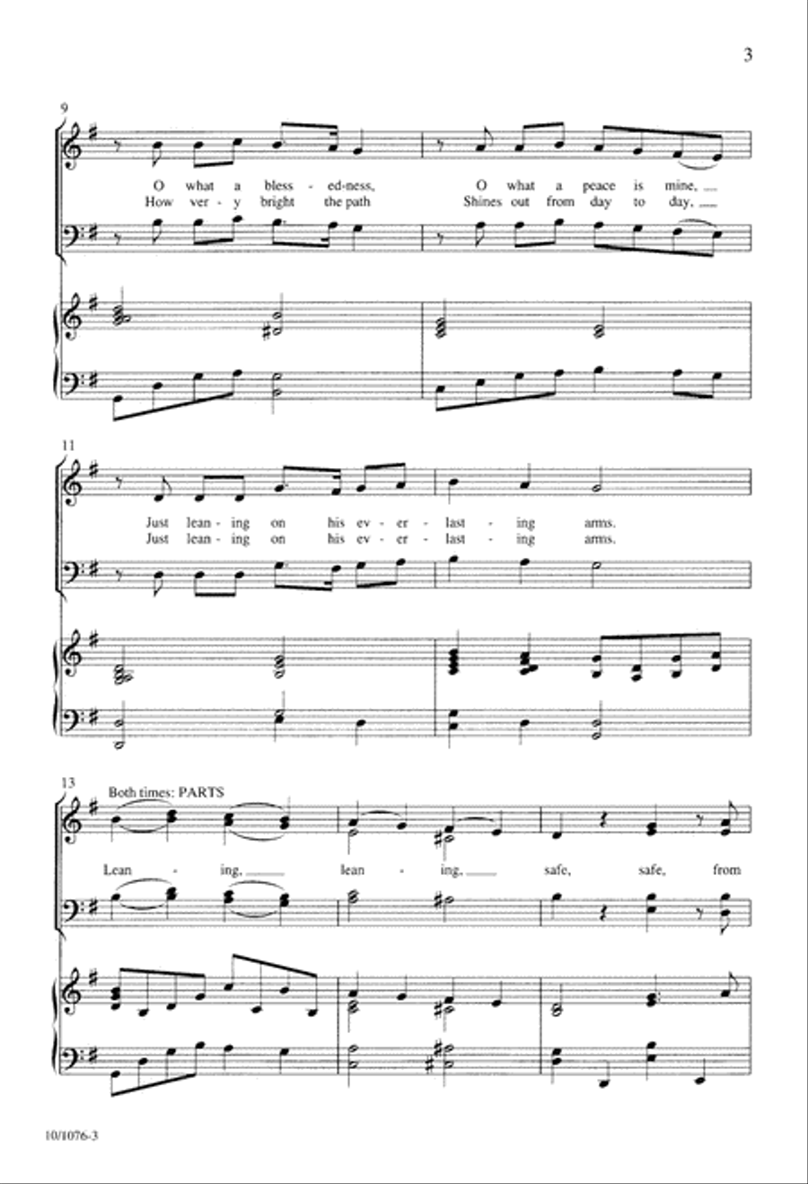 Leaning on the Everlasting Arms 4-Part scores gallery preview page 3