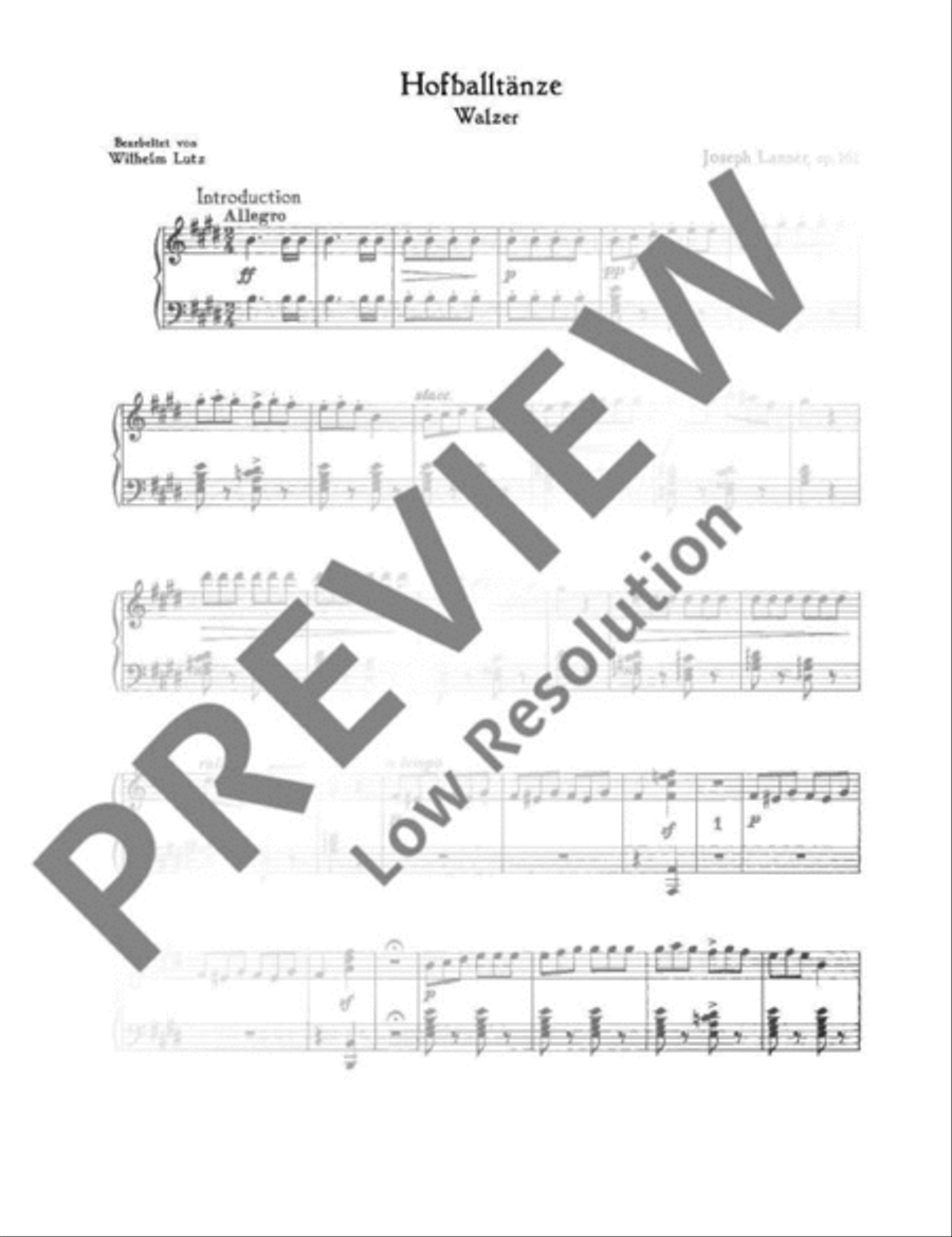 Hofballtänze Hofballtänze Piano Solo scores gallery preview page 3