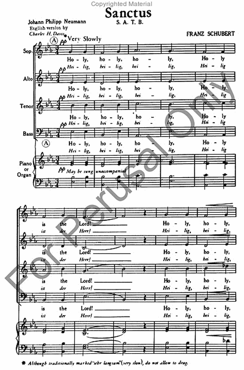 Sanctus (Holy Is The Lord): from "German Mass"