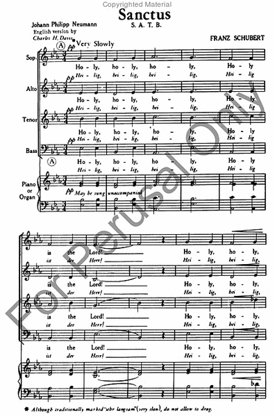 Sanctus (Holy Is The Lord): from "German Mass"