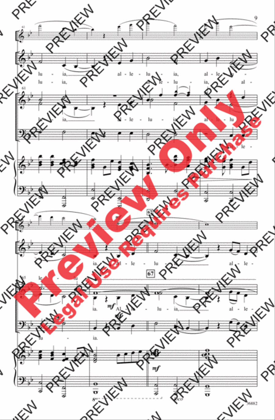 A Repeating Alleluia 3-Part scores gallery preview page 9