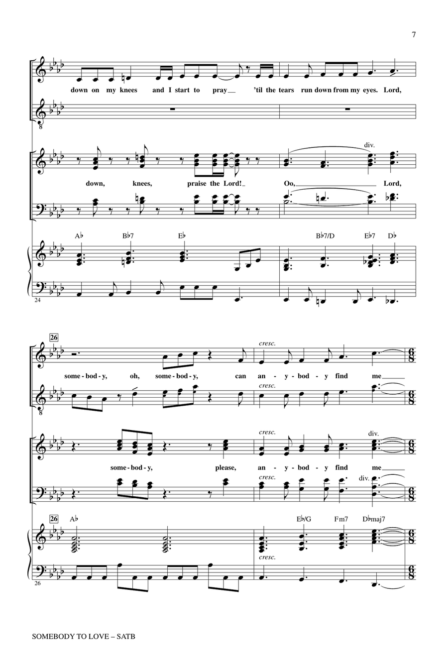 Somebody To Love (arr. Roger Emerson) 4-Part scores gallery preview page 6