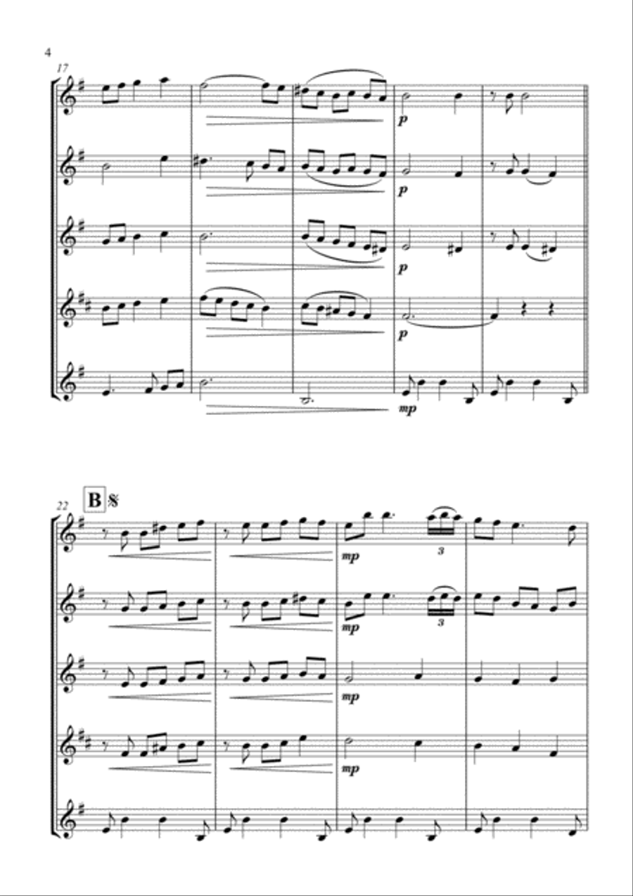 God Rest Ye Merry Gentlemen - for Clarinet Choir Clarinet Choir scores gallery preview page 4