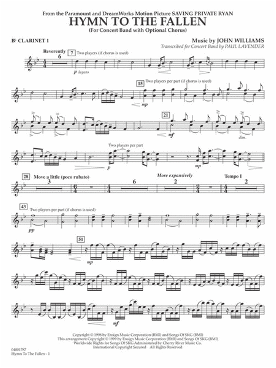 Hymn to the Fallen (from Saving Private Ryan) Concert Band scores gallery preview page 5