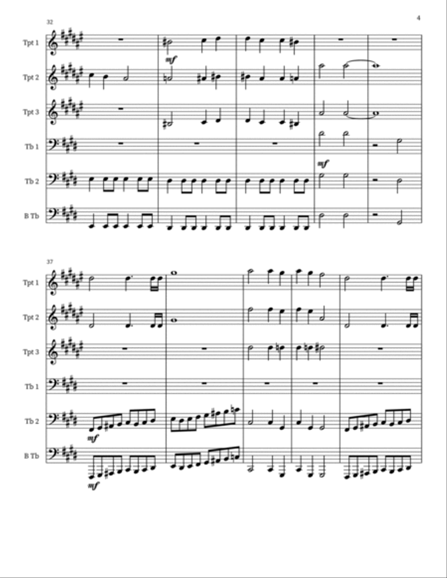 Super Smash Bros. Brawl - Main Theme Small Ensemble scores gallery preview page 4
