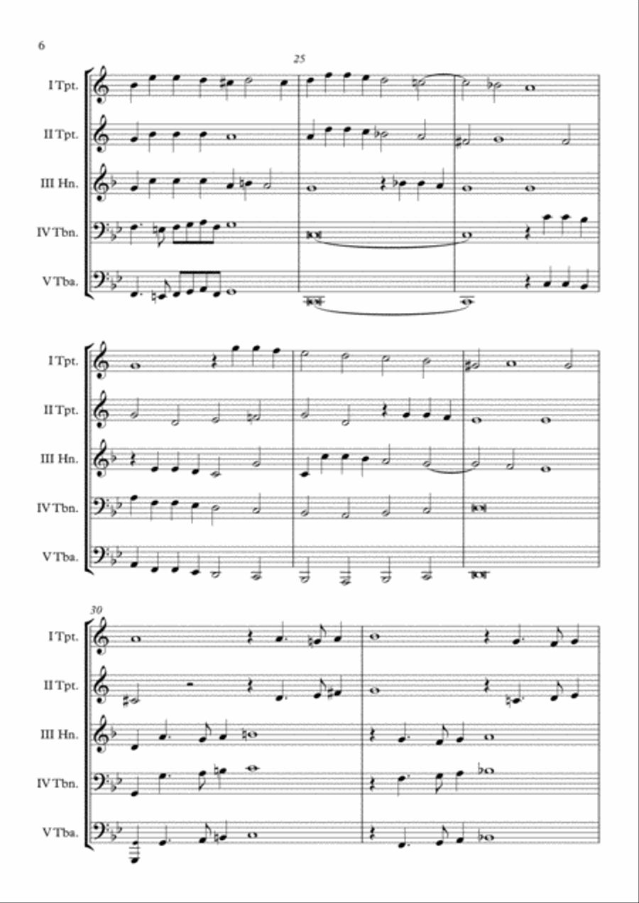 Canzon II a 4 Ch.187 (Giovanni Gabrieli) Brass Quintet arr. Adrian Wagner Brass Quintet scores gallery preview page 6