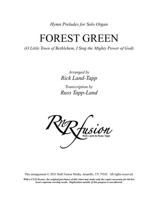 Book cover for Forest Green (O Little Town of Bethlehem) - Christmas Postlude for Solo Organ