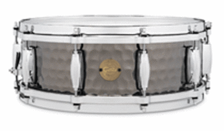 Gretsch Hammered Black Steel Snare Drum