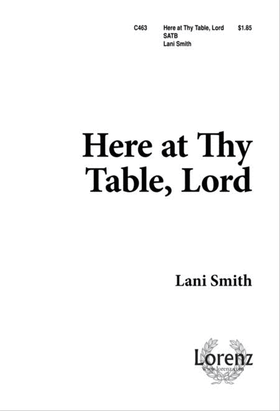 Here at Thy Table, Lord 4-Part scores gallery preview page 1