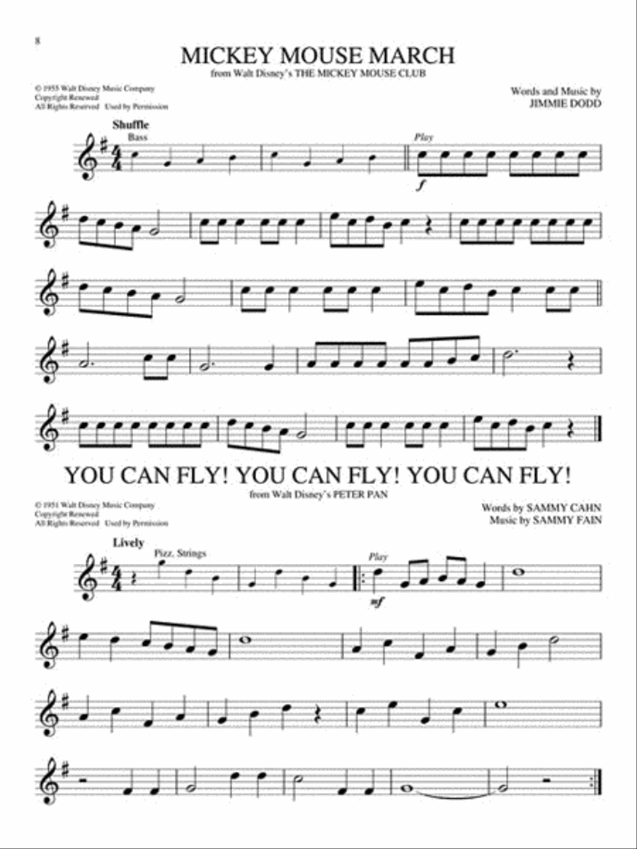 Disney – 10 Classic Songs Alto Saxophone scores gallery preview page 3
