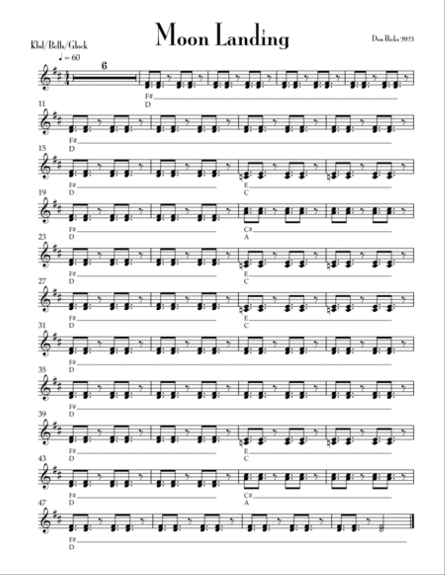 Moon Landing Moon Landing Orff Instrument scores gallery preview page 3