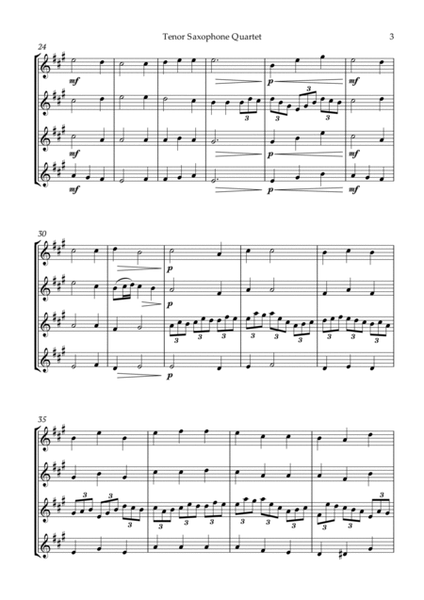 Bach Jesu, joy of man's desiring for Tenor Saxophone Quartet image number null