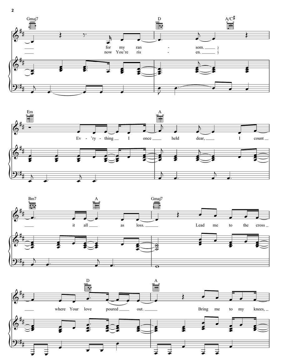 Lead Me To The Cross Acoustic Guitar scores gallery preview page 2