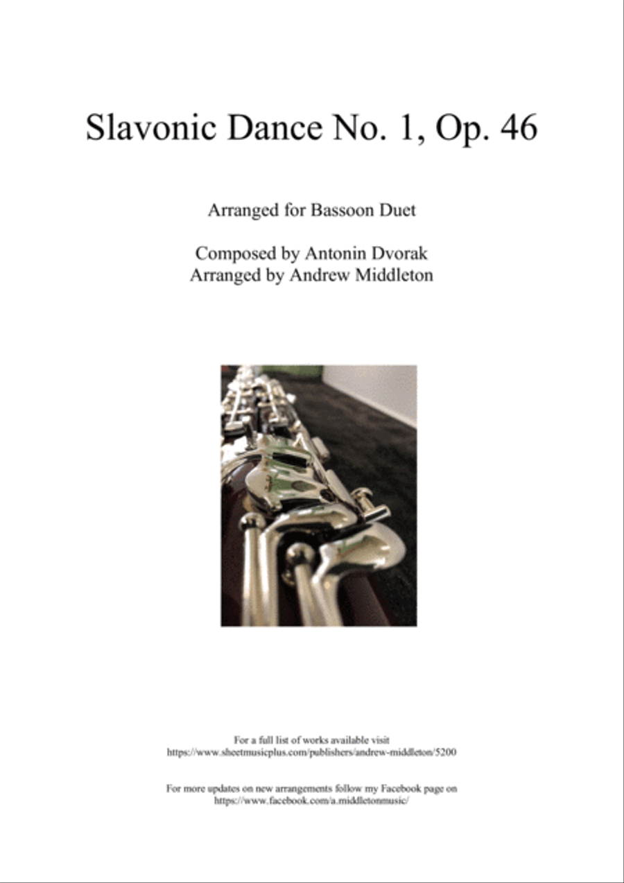 Slavonic Dance No. 1 Op. 46 arranged for Bassoon Duet Woodwind Duet scores gallery preview page 1