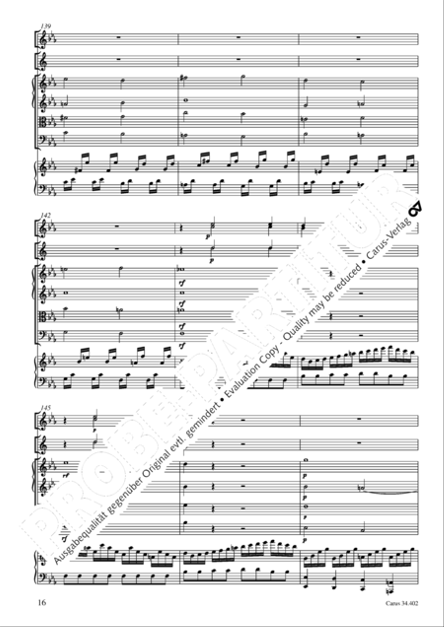 Concerto grosso for cembalo or piano Horn scores gallery preview page 17