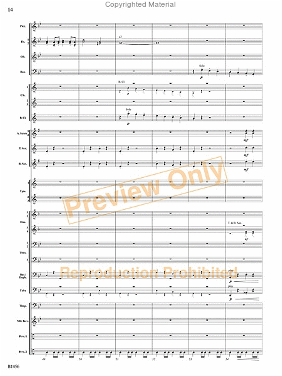 Overture to a Winter Celebration Concert Band scores gallery preview page 49