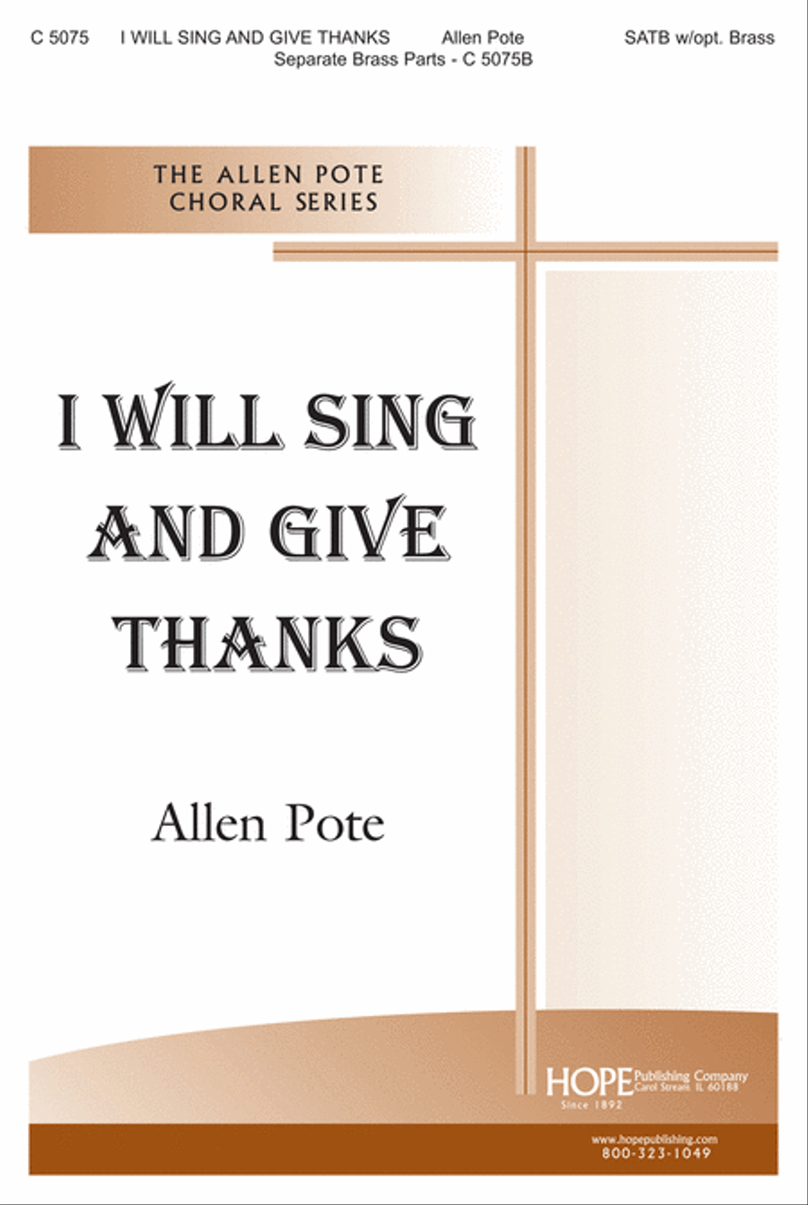I Will Sing and Give Thanks 4-Part scores gallery preview page 1