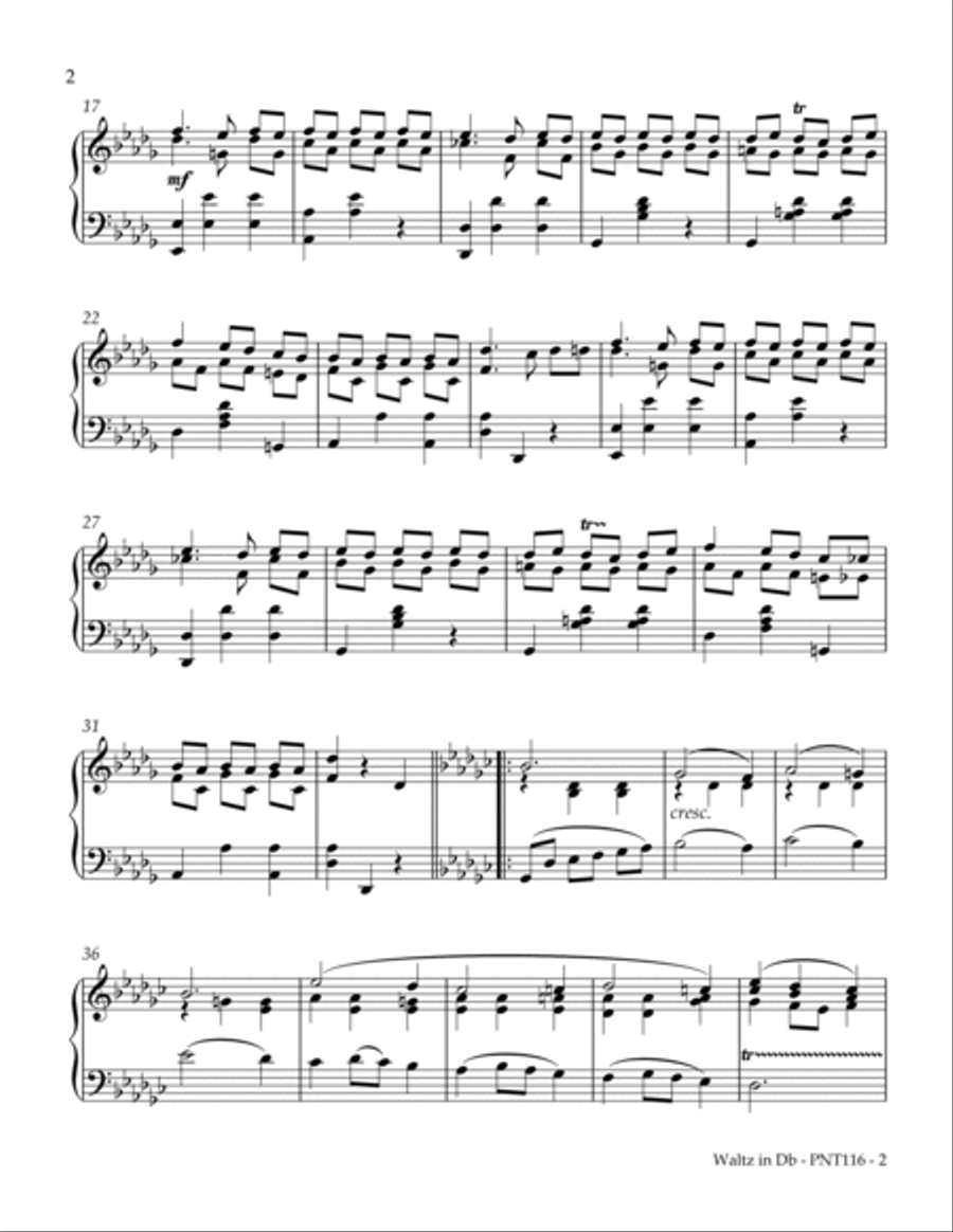 Waltz in Db major, Opus 70 No 3 Piano Method scores gallery preview page 2