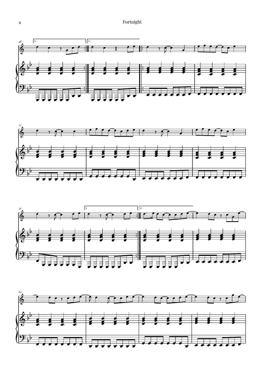 Fortnight Tenor Saxophone scores gallery preview page 4