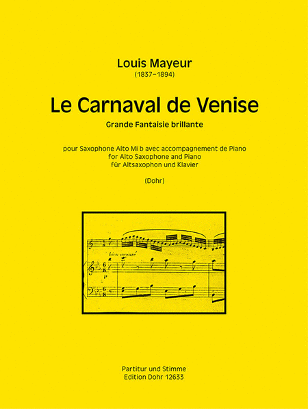 Le Carnaval de Venise für Altsaxophon und Klavier -Grande Fantaisie brillante-