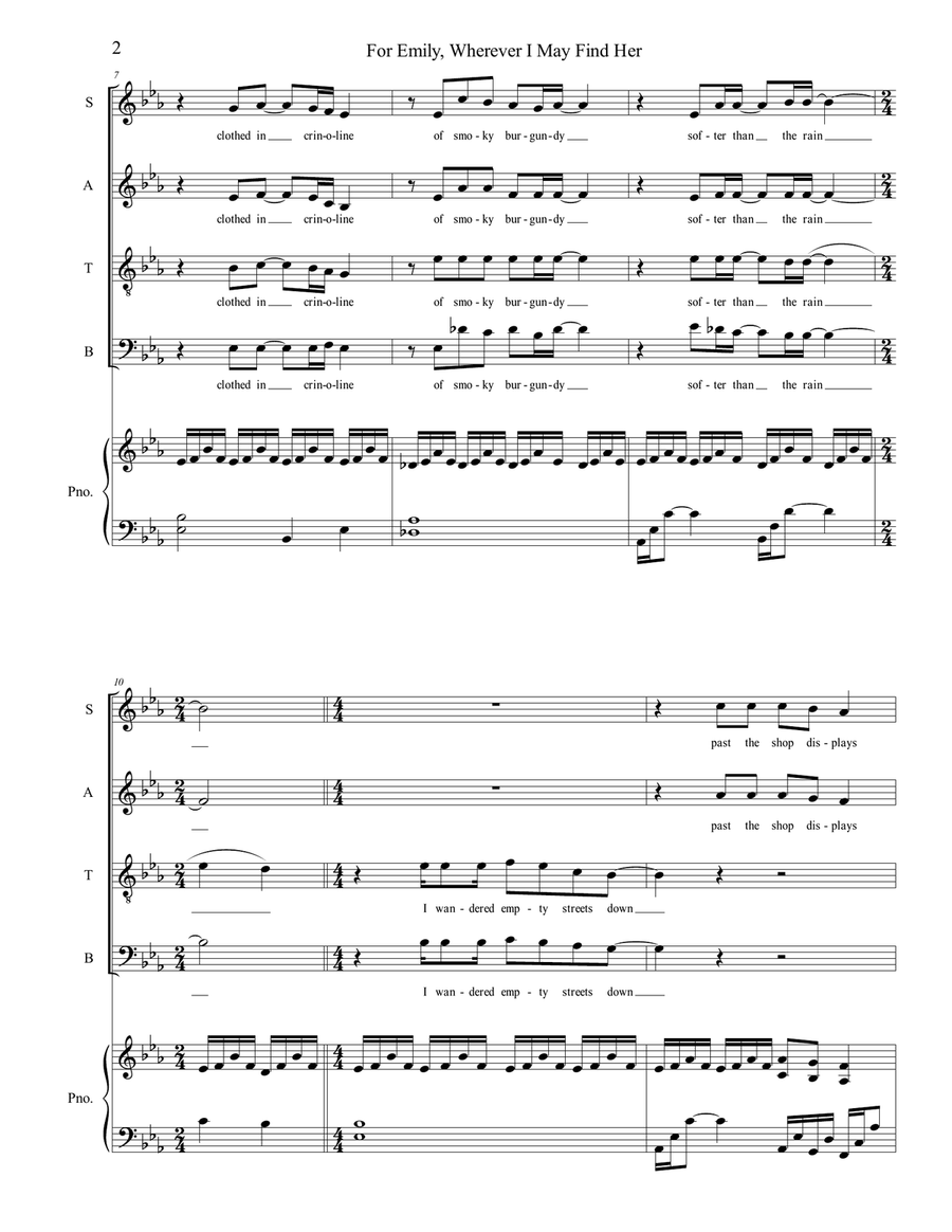 For Emily, Whenever I May Find Her 4-Part scores gallery preview page 2
