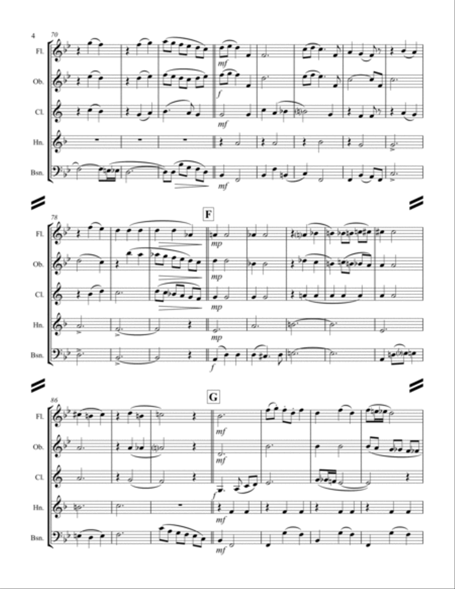 Always - Irving Berlin (for Woodwind Quintet) Woodwind Quintet scores gallery preview page 5