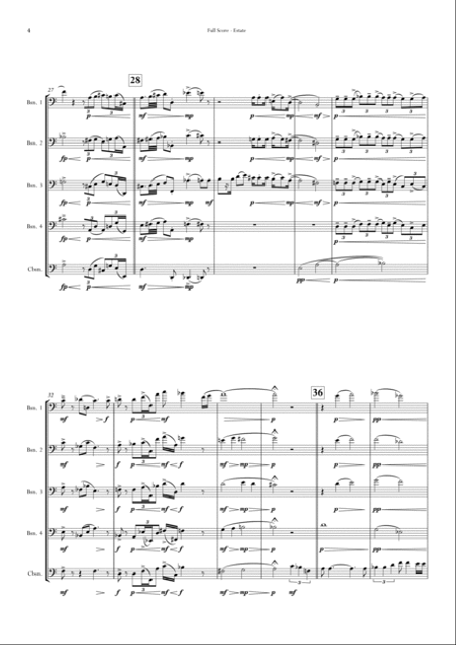 Estate Woodwind Quintet scores gallery preview page 4