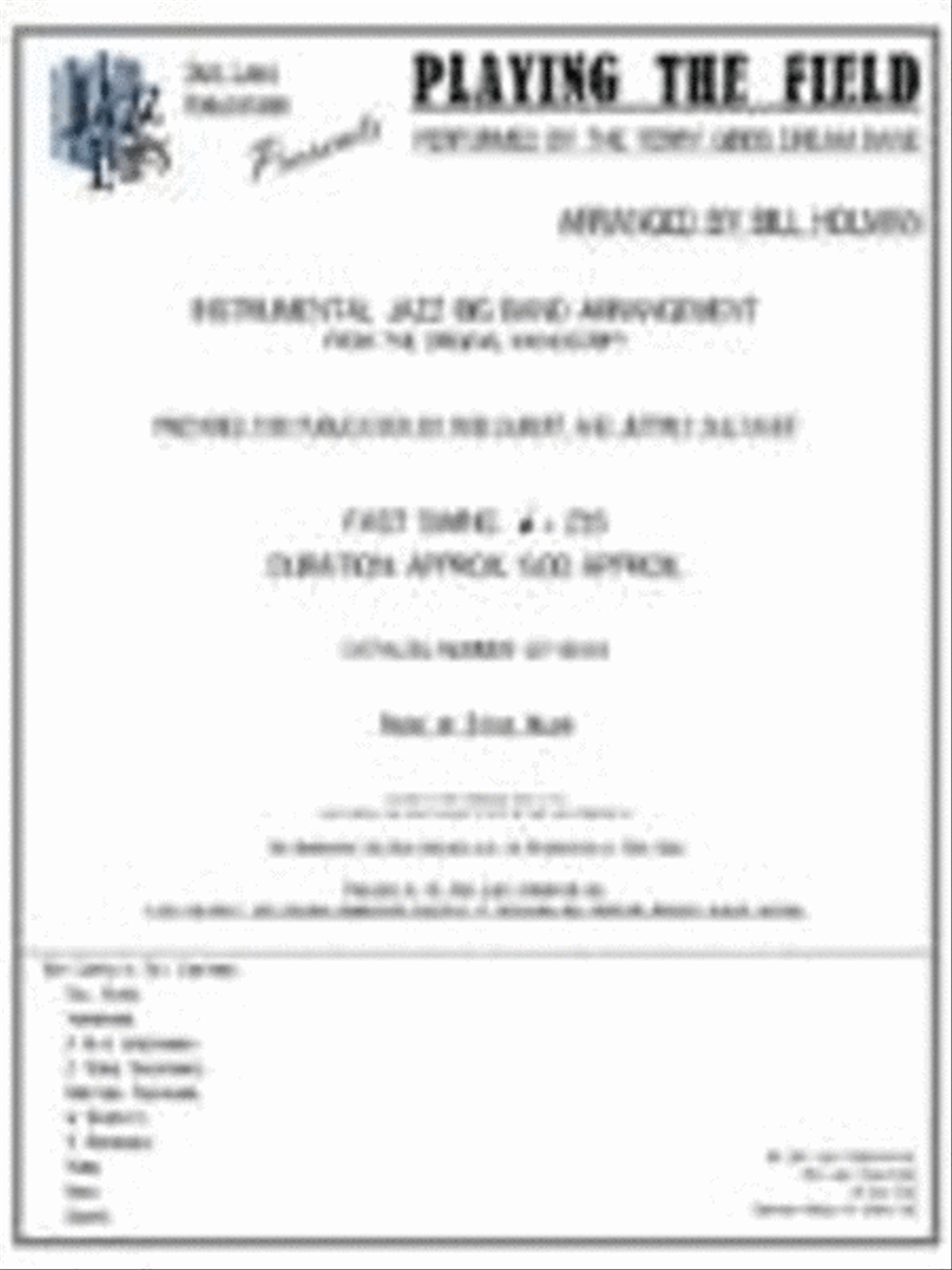 Playing The Field Big Band scores gallery preview page 1