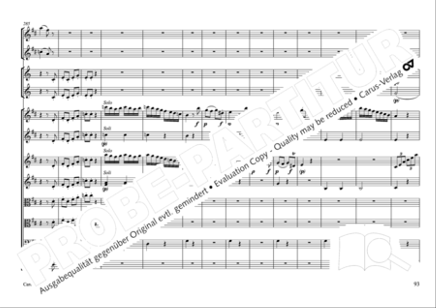 Concertone in D major Horn scores gallery preview page 94