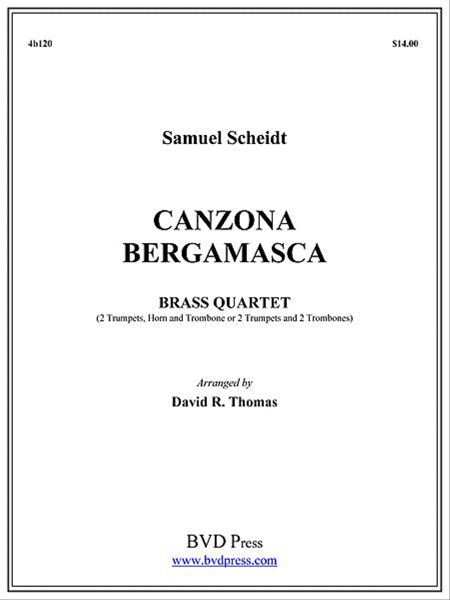 Canzona Bergamasca Brass Quartet scores gallery preview page 1