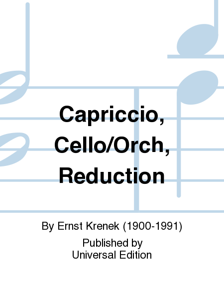 Capriccio, Cello/Orch, Reduction
