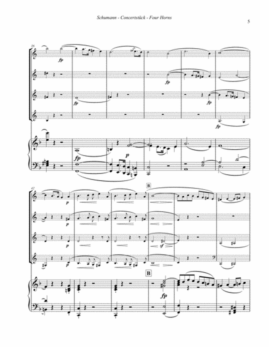 Concertstück, Opus 86 for Four Horns