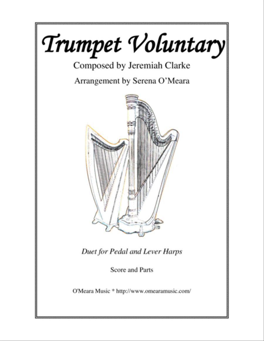 Trumpet Voluntary (The Prince of Denmark’s March), Harp Duet Trumpet scores gallery preview page 1