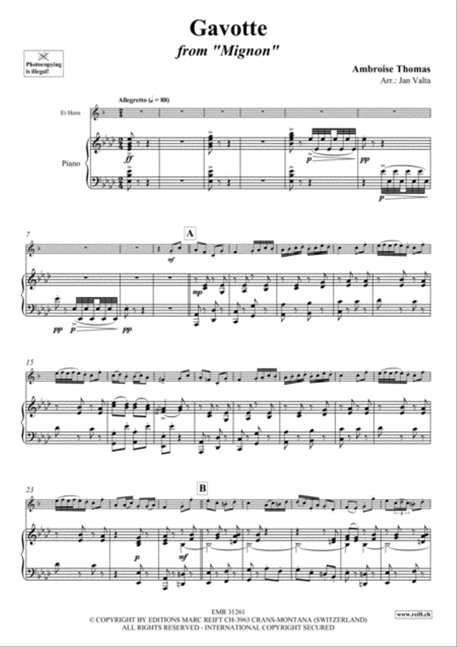 Gavotte Horn scores gallery preview page 3