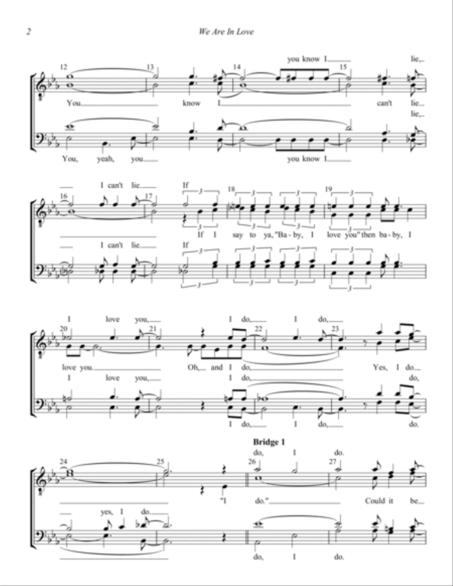 We Are In Love We Are In Love TTBB scores gallery preview page 2