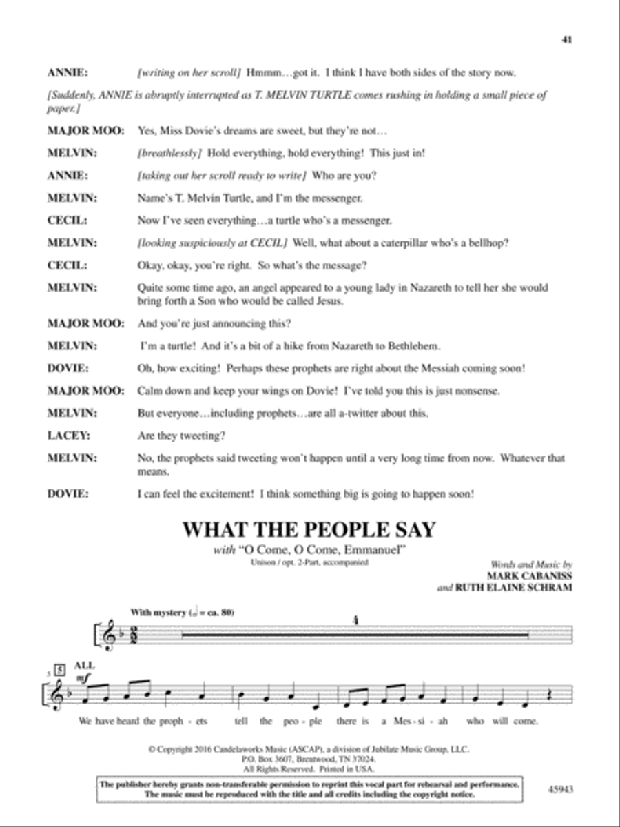 The Noel Critter Motel Choir scores gallery preview page 41