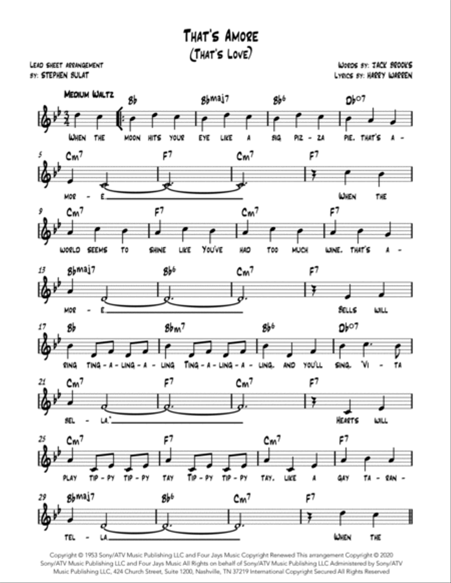 That's Amore (that's Love) Large Ensemble scores gallery preview page 2