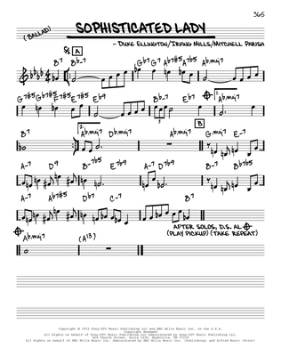 Book cover for Sophisticated Lady [Reharmonized version] (arr. Jack Grassel)
